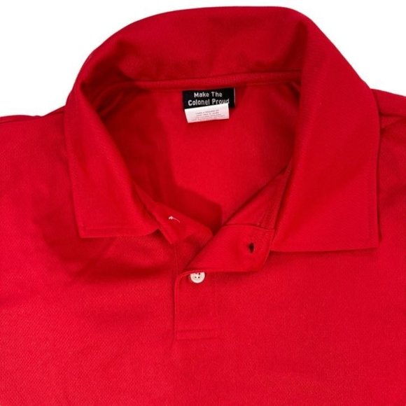 KENTUCKY FRIED CHICKEN KFC Employee Logo Red Polo - Picture 5 of 8